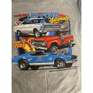 Y2K 2006 Carlisle All Ford Nationals Classic Car Racing T-Shirt Graphic Anvil M